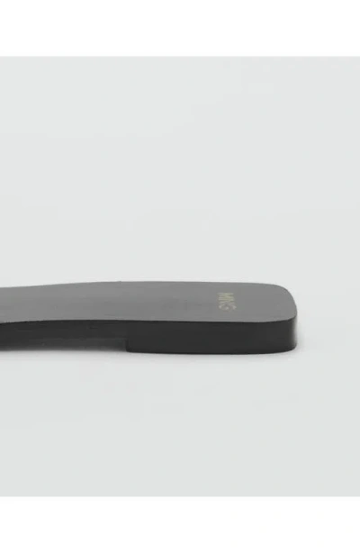 Mango Leather Sticth Detail Cut Out Sandals In Multi