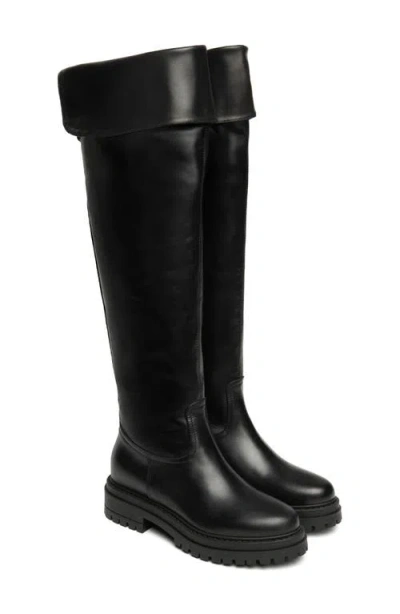 Nerogiardini Over The Knee Lug Sole Boot In Multi