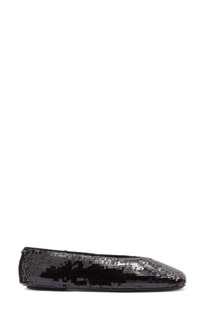 Jeffrey Campbell Fathom Sequin Square Toe Flat In Multi