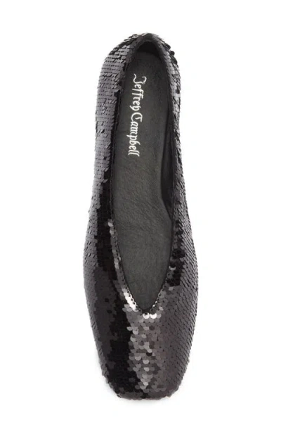 Jeffrey Campbell Fathom Sequin Square Toe Flat In Multi