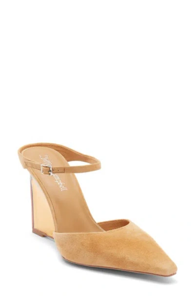 Jeffrey Campbell Maribelle Wedge Mule In Brown