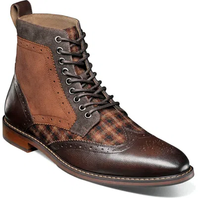 Stacy Adams Men's Finnegan Wingtip Lace-up Boot In Multi