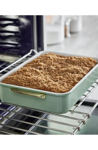Greenpan Reserve Healthy Ceramic Nonstick Bakeware Rectangular Cake Pan In Green