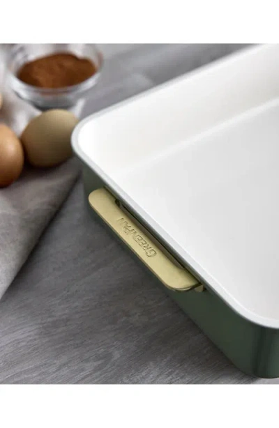 Greenpan Reserve Healthy Ceramic Nonstick Bakeware Rectangular Cake Pan In Green