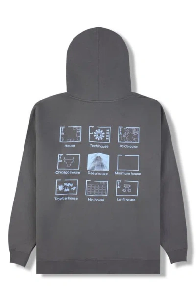 Pleasures House Blend Graphic Hoodie In Gray
