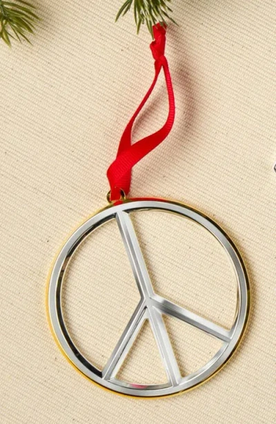 Nambe Nambé Peace Sign Ornament In Multi