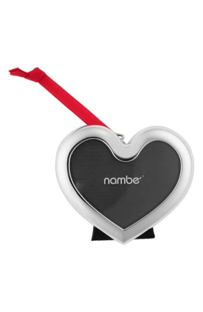 Nambe Nambé Heart Frame Ornament In Gray