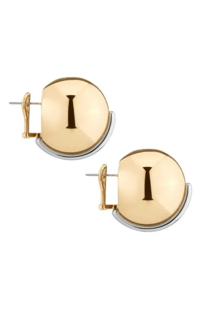 Demarson Jane Two-tone Oversize Stud Earrings In Gold
