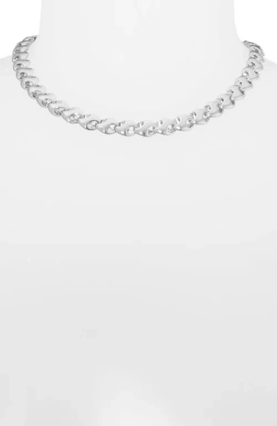 Open Edit Interlocked Link Necklace In Metallic