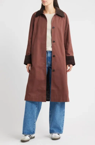 Rails Levy Corduroy Trim Jacket In Brown