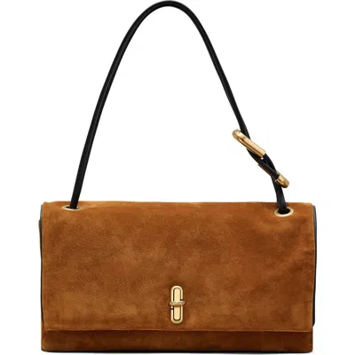 Marc Jacobs Large Dual Suede Shoulder Bag In Brown