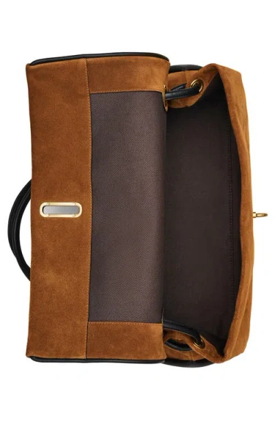 Marc Jacobs Large Dual Suede Shoulder Bag In Brown