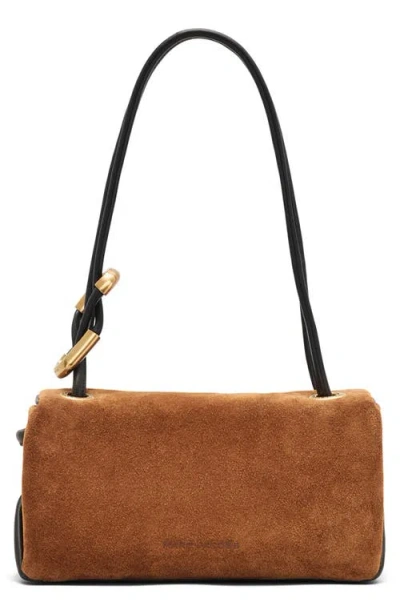 Marc Jacobs Caramel Suede The Quilted Mini Dual Shoulder Bag In Brown
