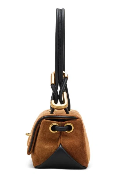 Marc Jacobs Caramel Suede The Quilted Mini Dual Shoulder Bag In Brown