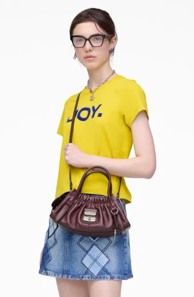 Marc Jacobs The Cristina Small Satchel Leather Cross-body Bag In Purple