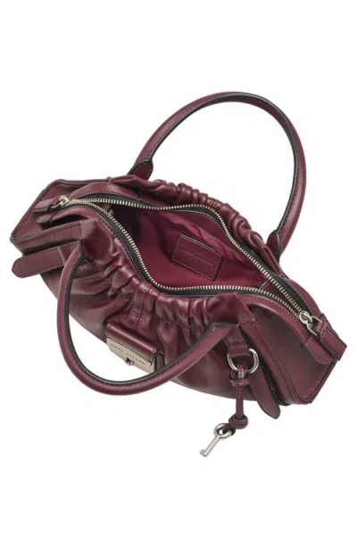 Marc Jacobs The Cristina Small Satchel Leather Cross-body Bag In Purple