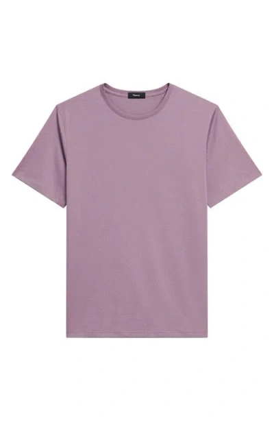 Theory Precise Tee In Cotton Jersey In Purple