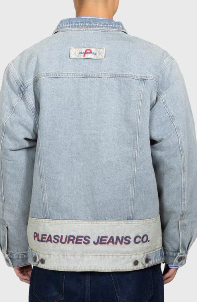 Pleasures Park Insulated Denim Jacket In Blue