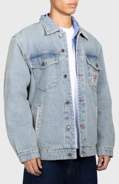 Pleasures Park Insulated Denim Jacket In Blue