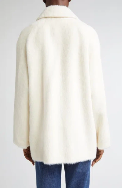 Loulou De Saison Jakob Wide Fit Alpaca & Wool Short Jacket In Neutral