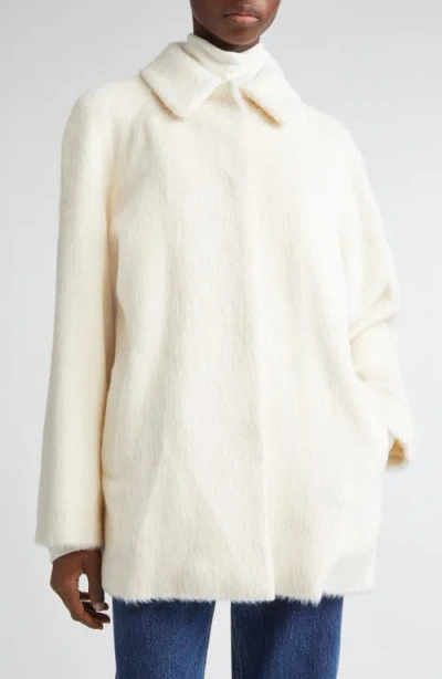 Loulou De Saison Jakob Wide Fit Alpaca & Wool Short Jacket In Neutral