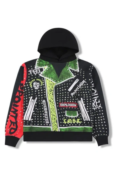 Pleasures Explosion Cotton Blend Hoodie Pullover In Animal Print