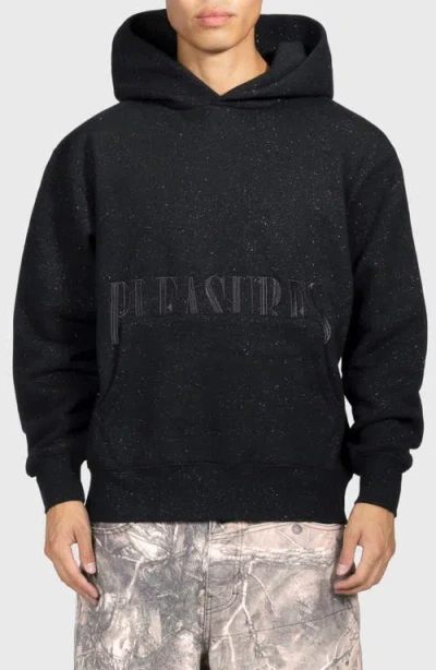 Pleasures Starry Onyx Oversize Fleece Hoodie In Black
