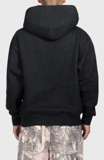 Pleasures Starry Onyx Oversize Fleece Hoodie In Black