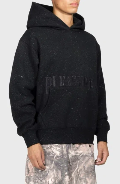 Pleasures Starry Onyx Oversize Fleece Hoodie In Black