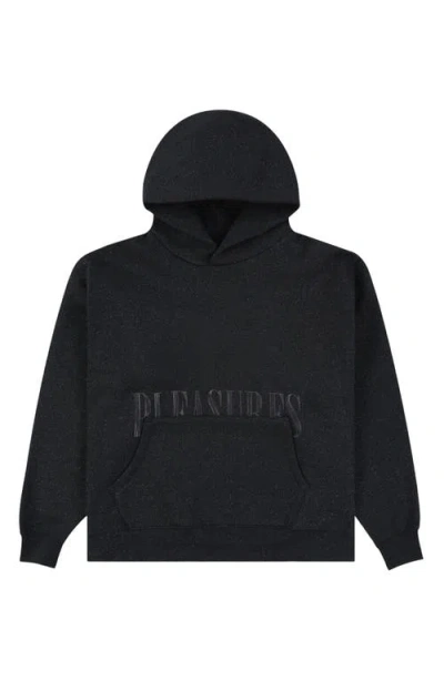 Pleasures Starry Onyx Oversize Fleece Hoodie In Black