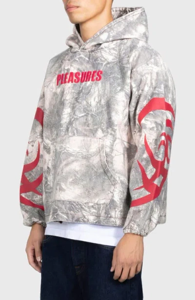Pleasures Hunt Oversize Camo Cotton Canvas Hoodie In Multi