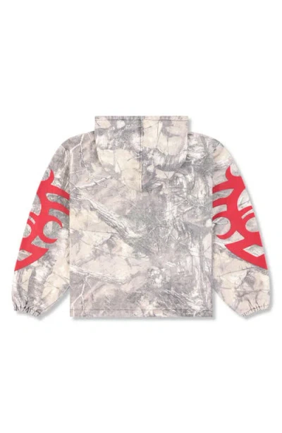 Pleasures Hunt Oversize Camo Cotton Canvas Hoodie In Multi
