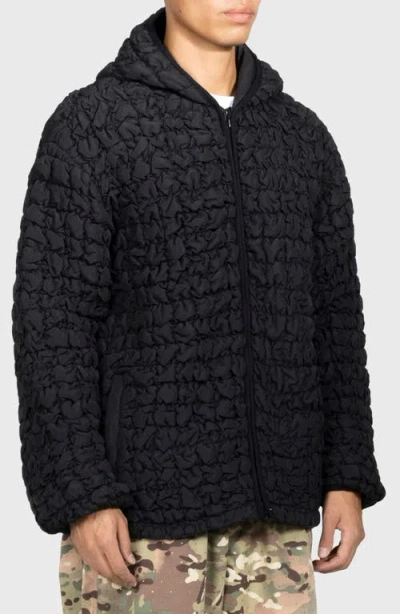Pleasures Tender Hooded Quilted Puffer Jacket In Black