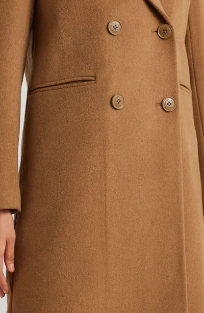 Ralph Lauren Women's Face-dawley Double-breasted Wool-blend Jacket In Brown