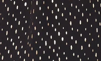 Vince Camuto Metallic Dot Ruffle Sleeve Chiffon Top In Black