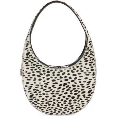 Coperni Swipe Black And White Handbag With Brushed Effect And All-over Polka Dots Motif In Fabric