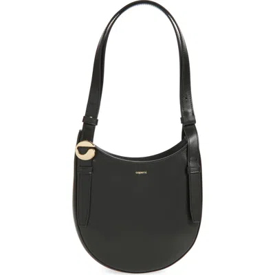 Coperni Mini Belt Strap Leather Hobo Bag In Black