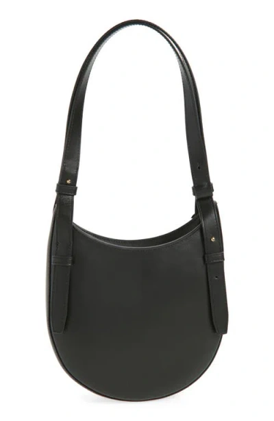 Coperni Mini Belt Strap Leather Hobo Bag In Black