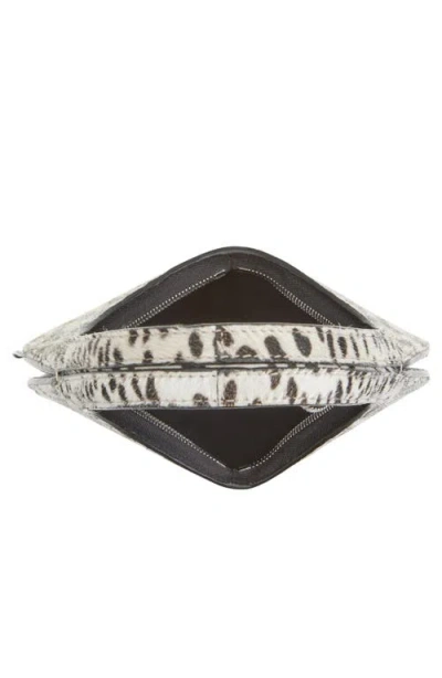 Coperni Swipe Black And White Handbag With Brushed Effect And All-over Polka Dots Motif In Fabric