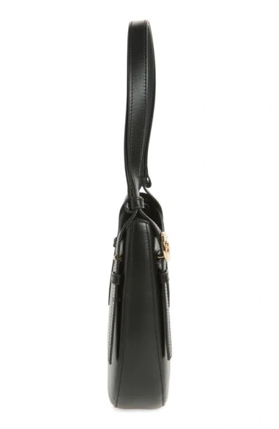 Coperni Mini Belt Strap Leather Hobo Bag In Black