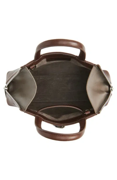 Coperni Mini Data Leather Top Handle Bag In Brown