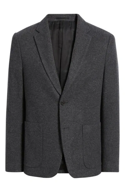 Theory Clinton Textured Knit Twill Sport Coat In Gray