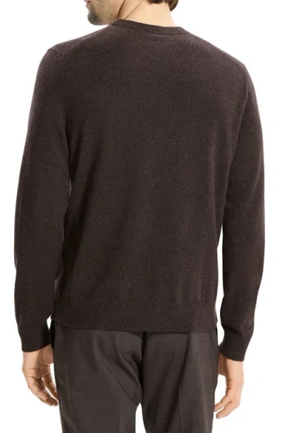 Theory Hilles Crewneck Sweater In Cashmere In Brown