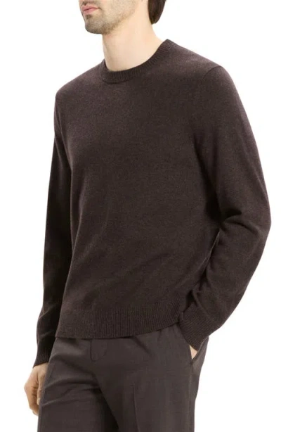 Theory Hilles Crewneck Sweater In Cashmere In Brown