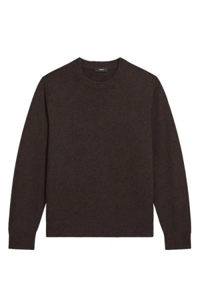 Theory Hilles Crewneck Sweater In Cashmere In Brown