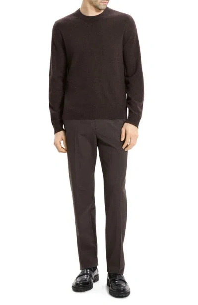 Theory Hilles Crewneck Sweater In Cashmere In Brown