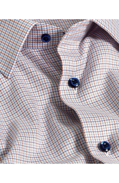 David Donahue Regular Fit Check Cotton Dobby Dress Shirt In Black