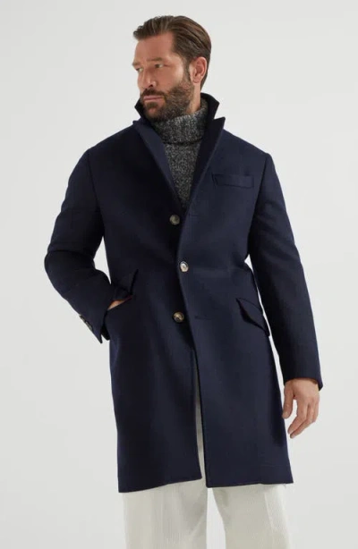 Brunello Cucinelli Cashmere Outwear Jacket In Blue