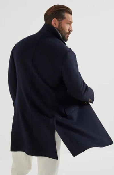Brunello Cucinelli Cashmere Outwear Jacket In Blue