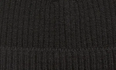 Our Legacy Ribbed Wool Cap Folded Cuff In Black